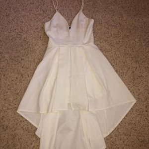 Windsor High-Low Dress, Size S, Cream